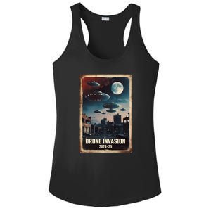 Drones New Jersey Ufo Uap Alien Invasion Ladies PosiCharge Competitor Racerback Tank