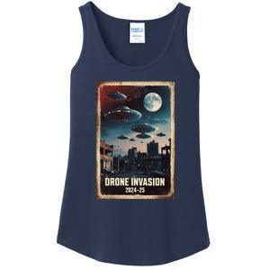 Drones New Jersey Ufo Uap Alien Invasion Ladies Essential Tank