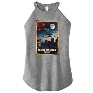 Drones New Jersey Ufo Uap Alien Invasion Women's Perfect Tri Rocker Tank