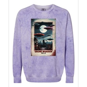 Drones New Jersey Ufo Uap Alien Invasion Colorblast Crewneck Sweatshirt