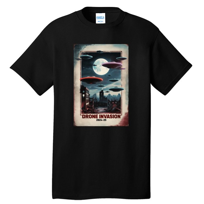 Drones New Jersey Ufo Uap Alien Invasion Tall T-Shirt