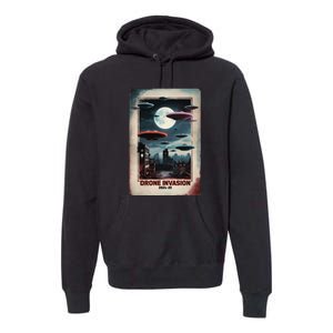 Drones New Jersey Ufo Uap Alien Invasion Premium Hoodie