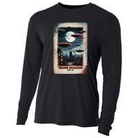 Drones New Jersey Ufo Uap Alien Invasion Cooling Performance Long Sleeve Crew