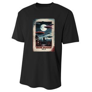 Drones New Jersey Ufo Uap Alien Invasion Performance Sprint T-Shirt