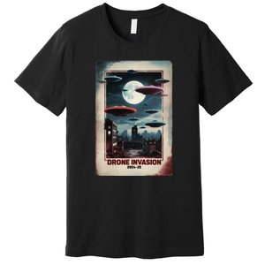 Drones New Jersey Ufo Uap Alien Invasion Premium T-Shirt