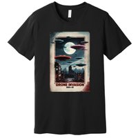 Drones New Jersey Ufo Uap Alien Invasion Premium T-Shirt