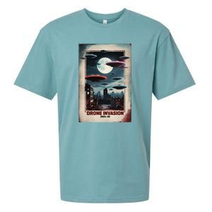 Drones New Jersey Ufo Uap Alien Invasion Sueded Cloud Jersey T-Shirt