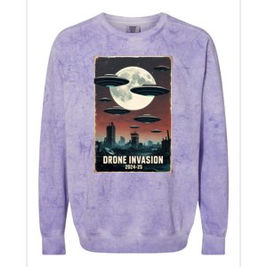 Drones New Jersey Ufo Uap Alien Invasion Colorblast Crewneck Sweatshirt