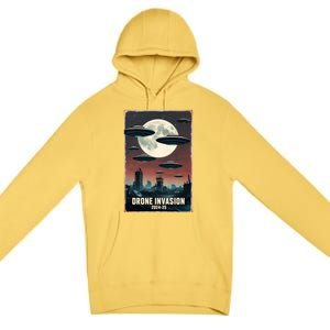 Drones New Jersey Ufo Uap Alien Invasion Premium Pullover Hoodie