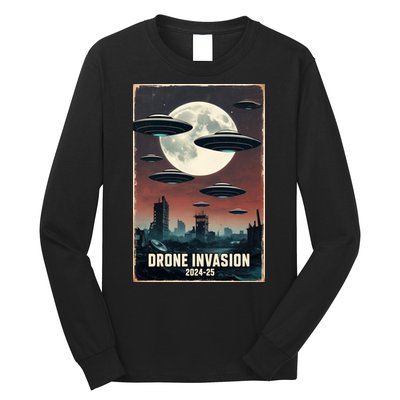 Drones New Jersey Ufo Uap Alien Invasion Long Sleeve Shirt