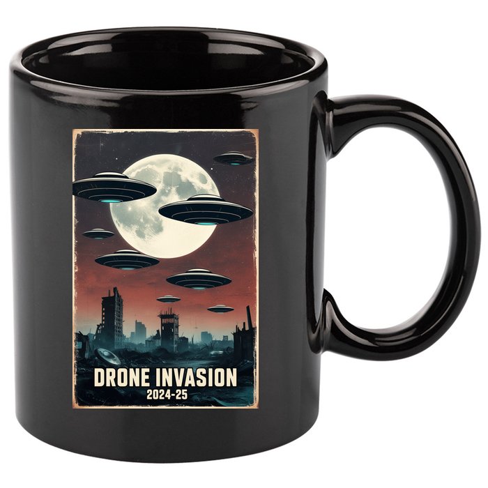 Drones New Jersey Ufo Uap Alien Invasion 11oz C Handle Ceramic Mug