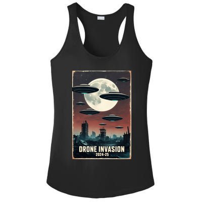 Drones New Jersey Ufo Uap Alien Invasion Ladies PosiCharge Competitor Racerback Tank