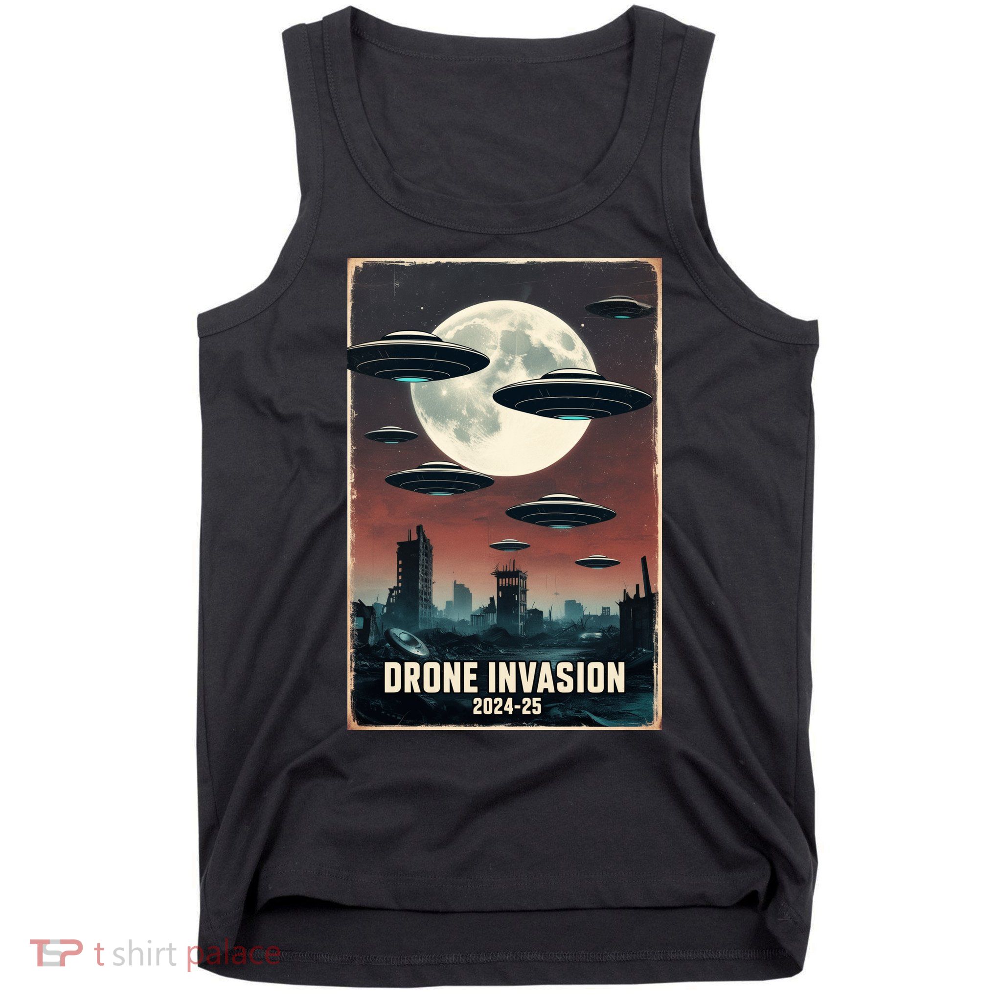 Drones New Jersey Ufo Uap Alien Invasion Tank Top