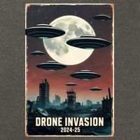 Drones New Jersey Ufo Uap Alien Invasion Cotton Canvas Backpack