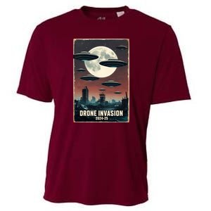 Drones New Jersey Ufo Uap Alien Invasion Cooling Performance Crew T-Shirt