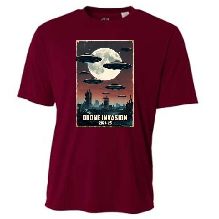 Drones New Jersey Ufo Uap Alien Invasion Cooling Performance Crew T-Shirt