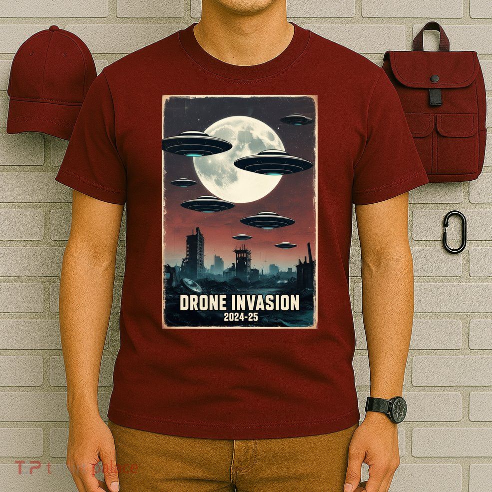Drones New Jersey Ufo Uap Alien Invasion T-Shirt
