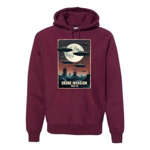 Drones New Jersey Ufo Uap Alien Invasion Premium Hoodie