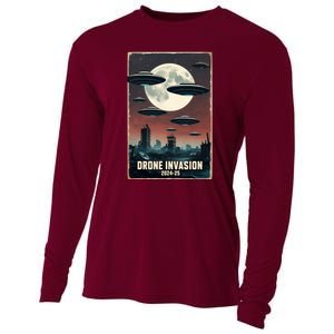 Drones New Jersey Ufo Uap Alien Invasion Cooling Performance Long Sleeve Crew