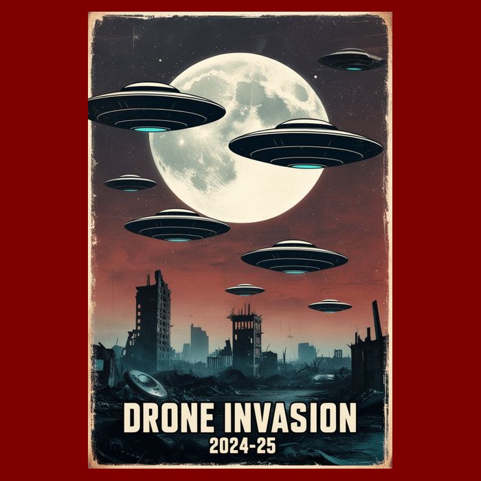 Drones New Jersey Ufo Uap Alien Invasion Cooling Performance Long Sleeve Crew