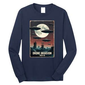 Drones New Jersey Ufo Uap Alien Invasion Long Sleeve Shirt