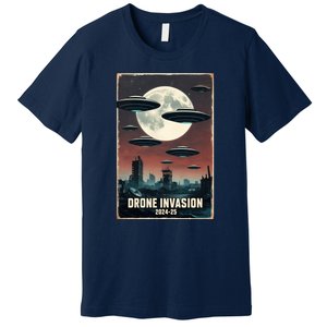 Drones New Jersey Ufo Uap Alien Invasion Premium T-Shirt