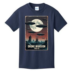 Drones New Jersey Ufo Uap Alien Invasion Kids T-Shirt