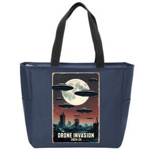 Drones New Jersey Ufo Uap Alien Invasion Zip Tote Bag