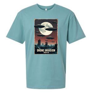 Drones New Jersey Ufo Uap Alien Invasion Sueded Cloud Jersey T-Shirt