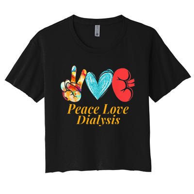 Dialysis Nurse Kidney Transplant Nephrology Women's Crop Top Tee