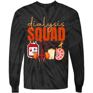 Dialysis Nurse Kidney Disease Nursing Staff Squad Tie-Dye Long Sleeve Shirt