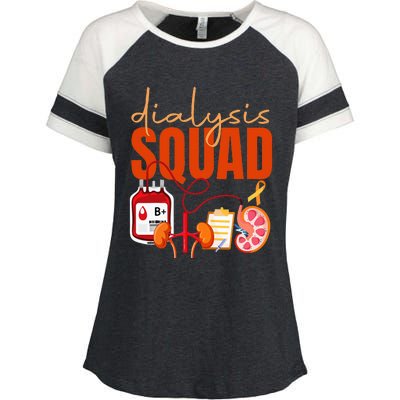 Dialysis Nurse Kidney Disease Nursing Staff Squad Enza Ladies Jersey Colorblock Tee