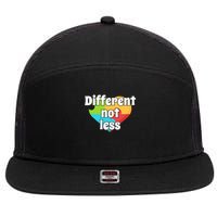 Different Not Less Autism Awareness 7 Panel Mesh Trucker Snapback Hat