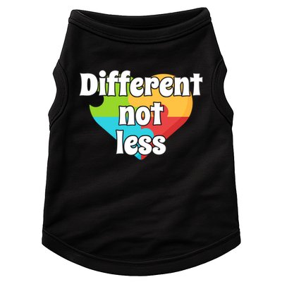 Different Not Less Autism Awareness Doggie Tank