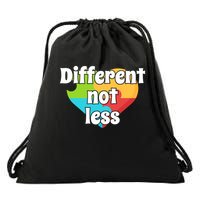 Different Not Less Autism Awareness Drawstring Bag