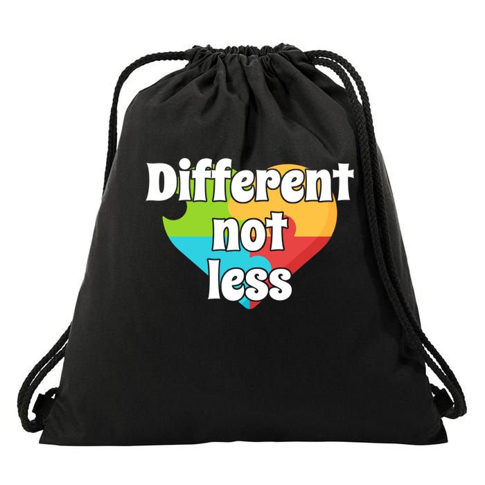 Different Not Less Autism Awareness Drawstring Bag