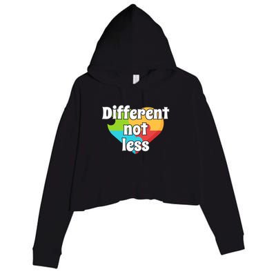 Different Not Less Autism Awareness Crop Fleece Hoodie