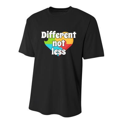 Different Not Less Autism Awareness Youth Performance Sprint T-Shirt