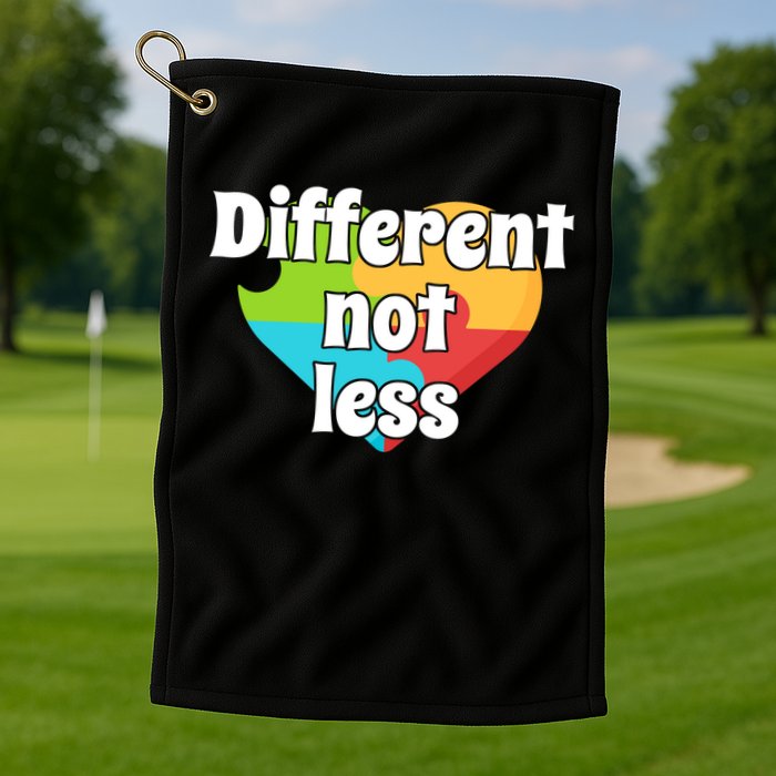 Different Not Less Autism Awareness Golf Towel