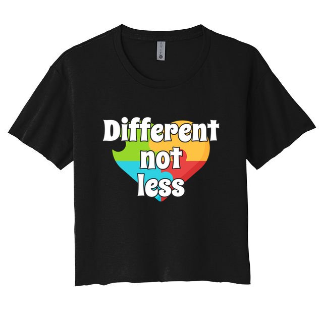 Different Not Less Autism Awareness Crop Top