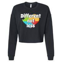 Different Not Less Autism Awareness Cropped Pullover Crew