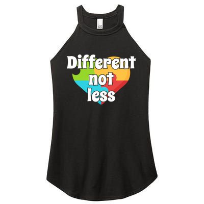 Different Not Less Autism Awareness Women's Perfect Tri Rocker Tank