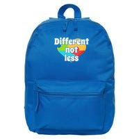 Different Not Less Autism Awareness 16 in Basic Backpack