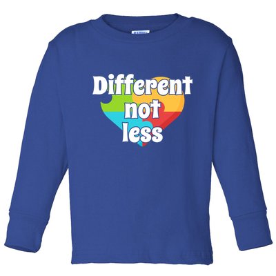 Different Not Less Autism Awareness Toddler Long Sleeve Shirt