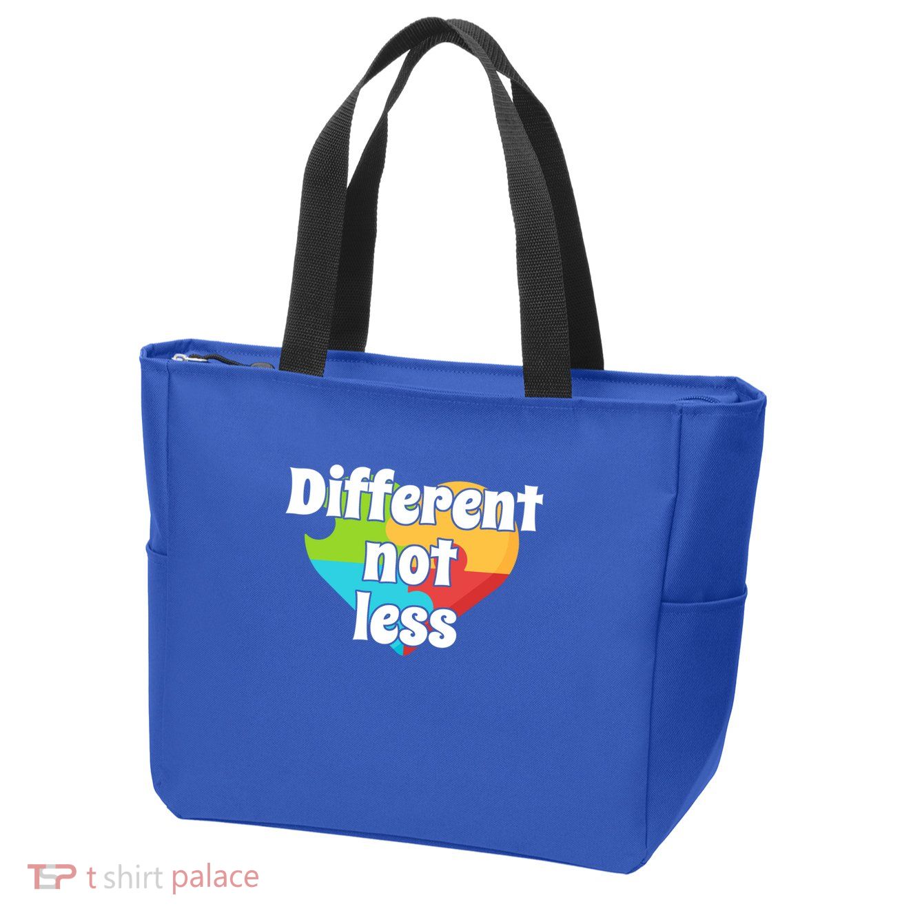 Different Not Less Autism Awareness Zip Tote Bag