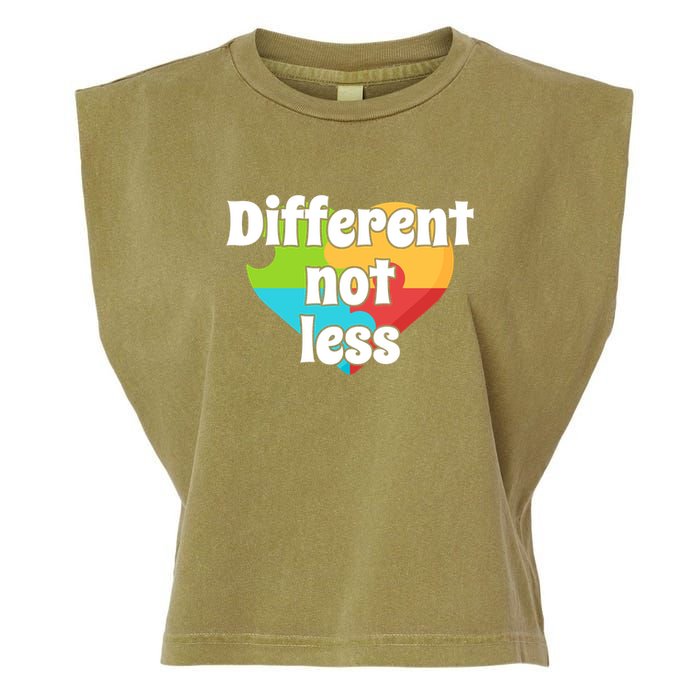 Different Not Less Autism Awareness Garment-Dyed Women's Muscle Tee