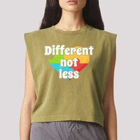 Different Not Less Autism Awareness Garment-Dyed Women's Muscle Tee