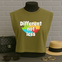 Different Not Less Autism Awareness Garment-Dyed Women's Muscle Tee