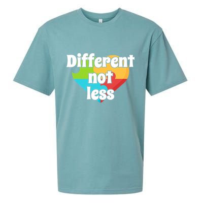 Different Not Less Autism Awareness Sueded Cloud Jersey T-Shirt