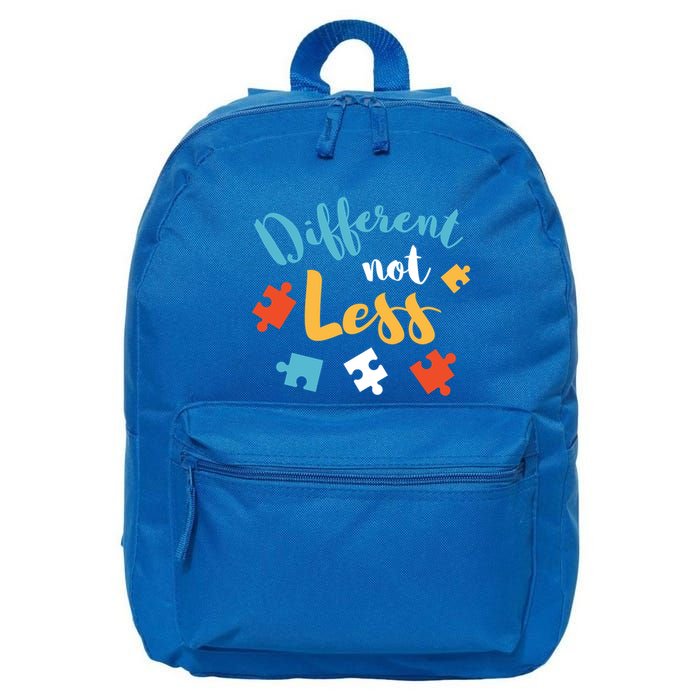 Different Not Less Autism Awareness Gift 16 in Basic Backpack